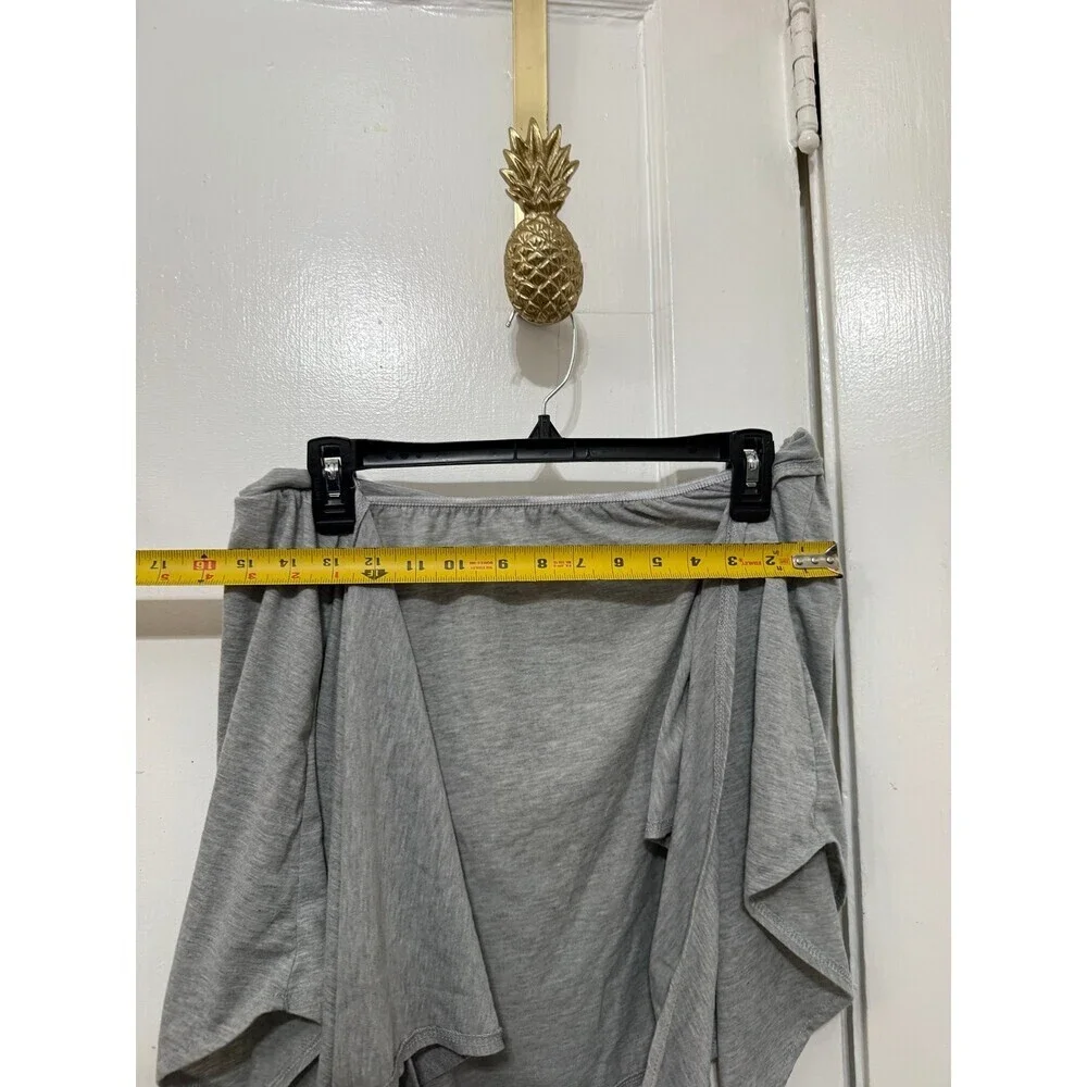 Gray Jersey Wrap Skirt Ballet Dance Yoga Cover-Up